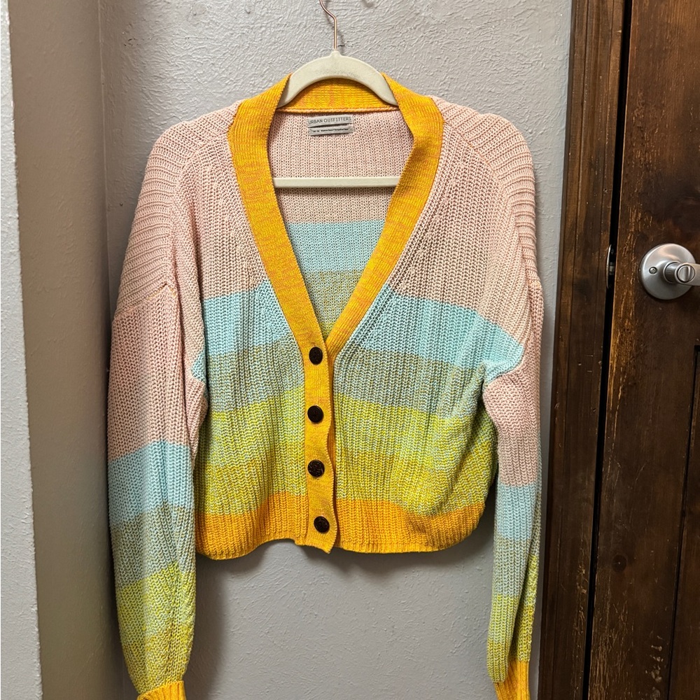 Urban Outfitters Multicolor Striped Cardigan